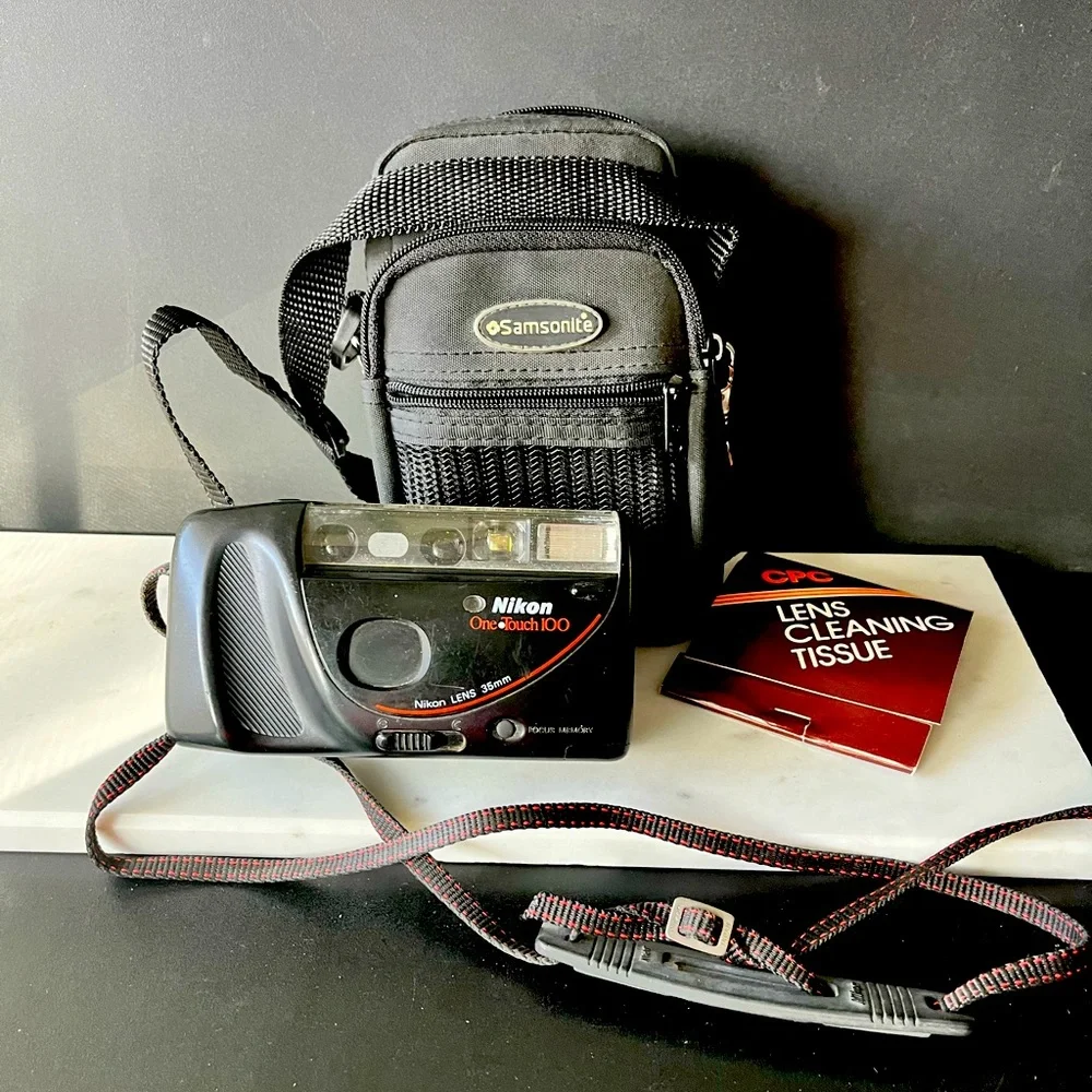 Nikon One Touch 35mm Camera and Case